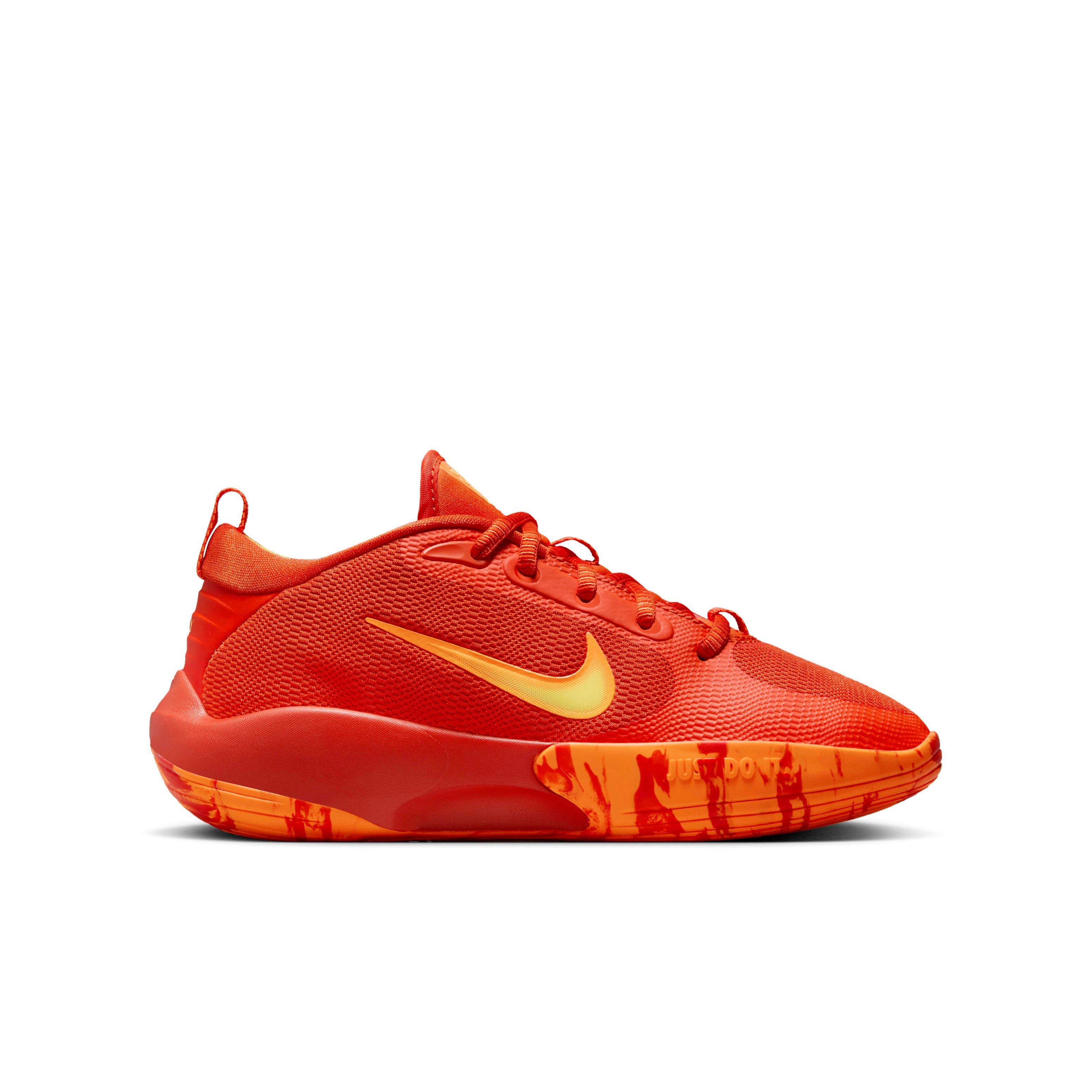Nike IsoFly "Team Orange/Total Orange/White/Laser Orange" Grade School Boys' Basketball Shoe